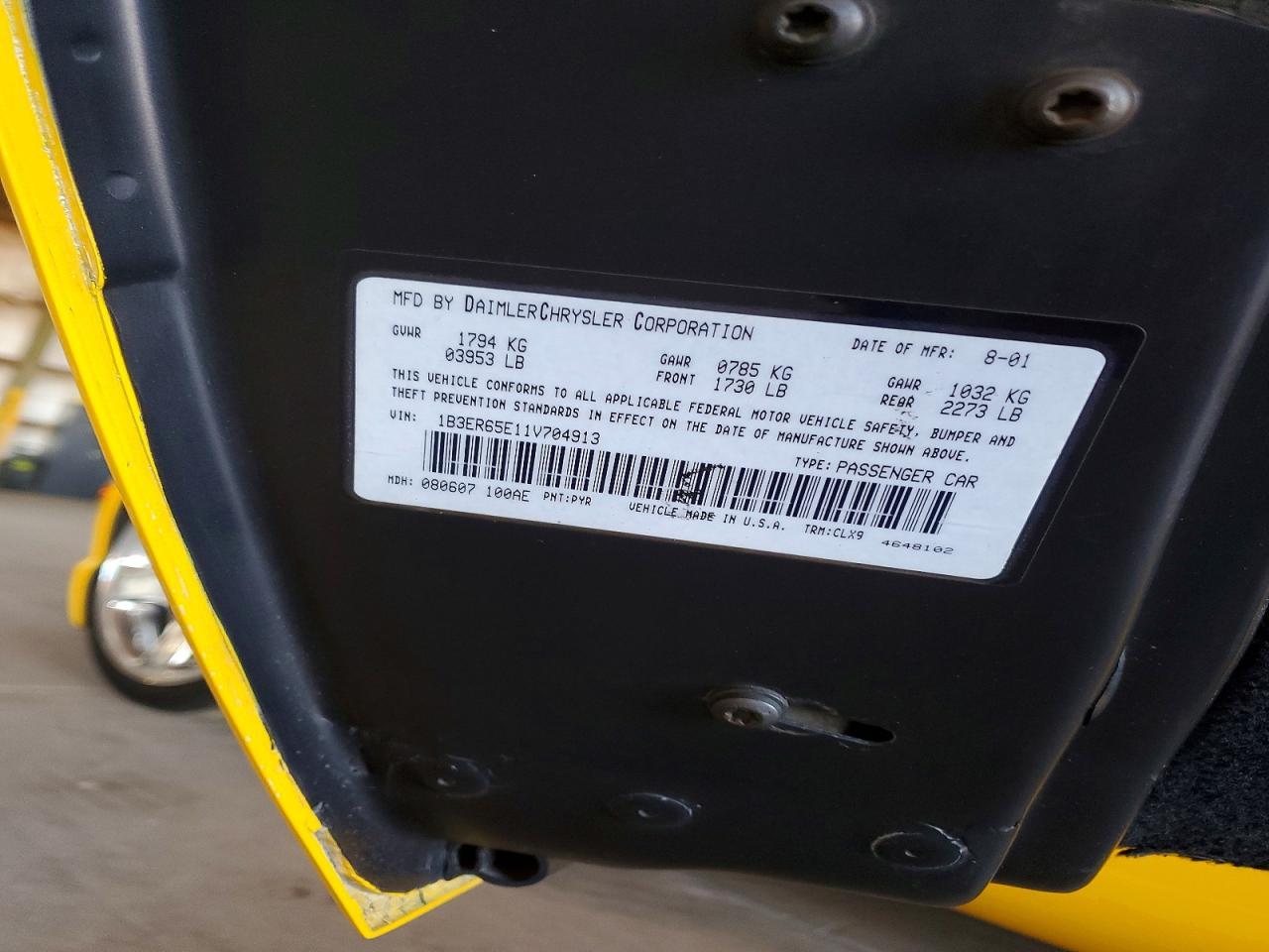 2001 Dodge Viper Rt-10