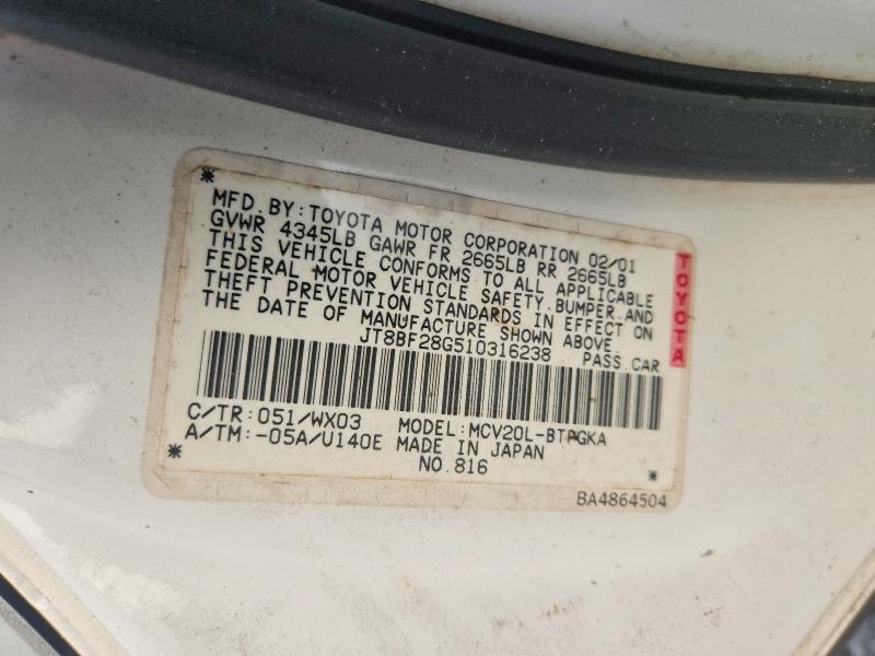 2001 Lexus Es 300 Base