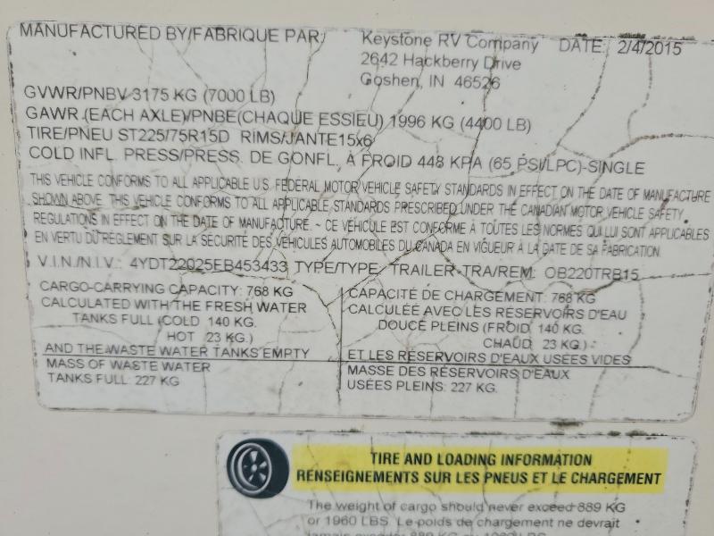 2015 Keystone Outback Camper