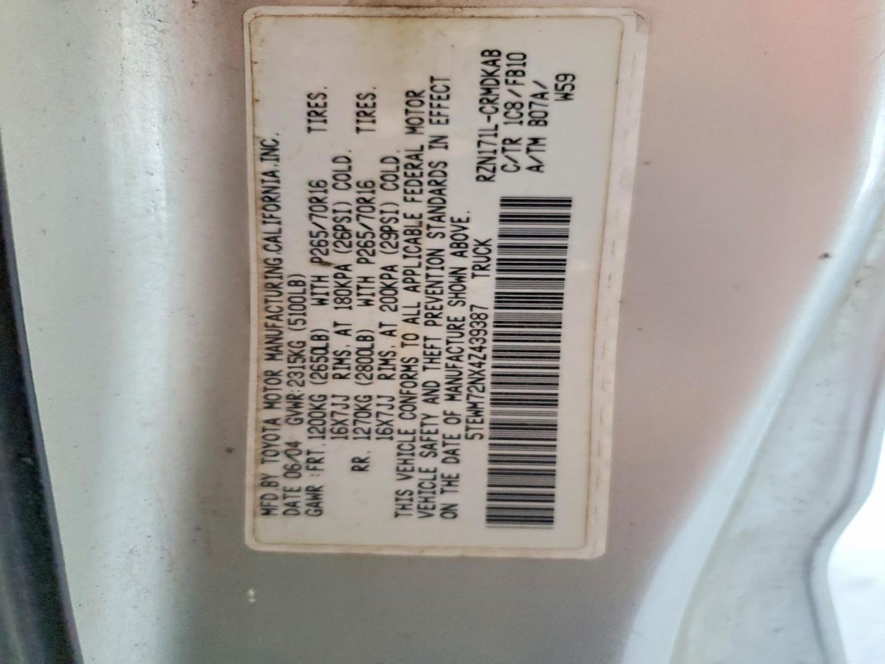 2004 Toyota Tacoma Base