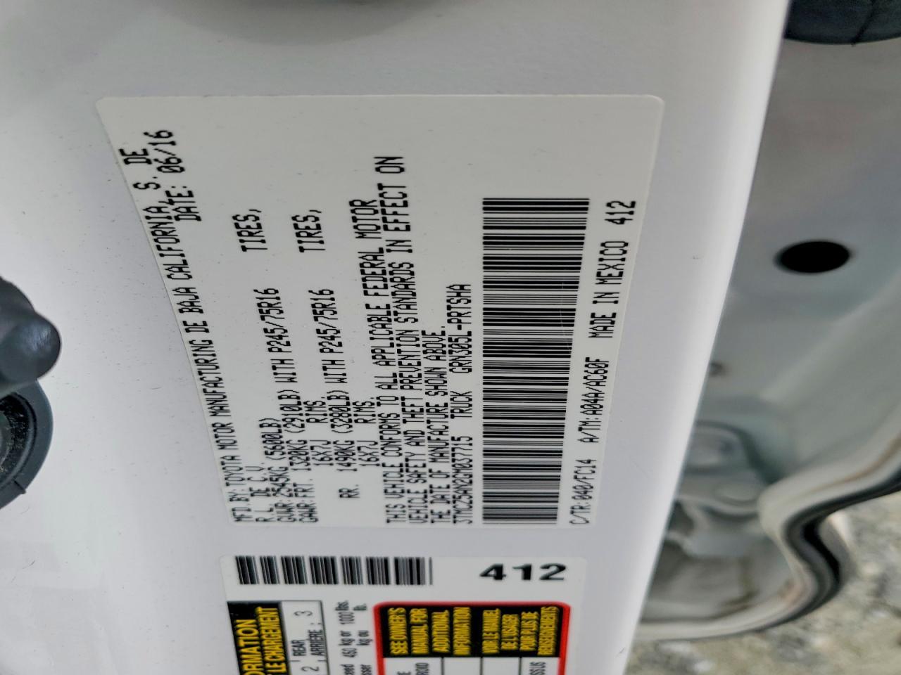 2016 Toyota Tacoma SR5 V6