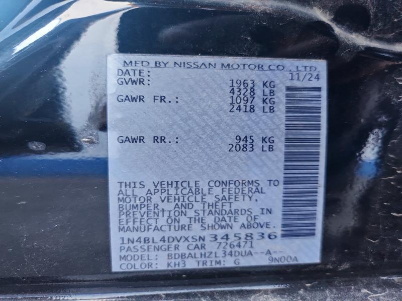 2025 Nissan Altima 2.5 sv