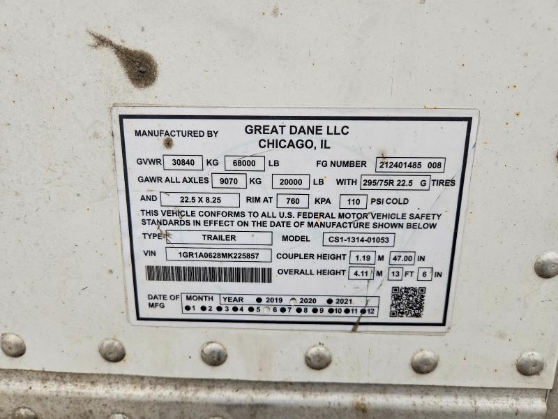 2021 Great Dane Cs1-1314-01053 dry van Trailer