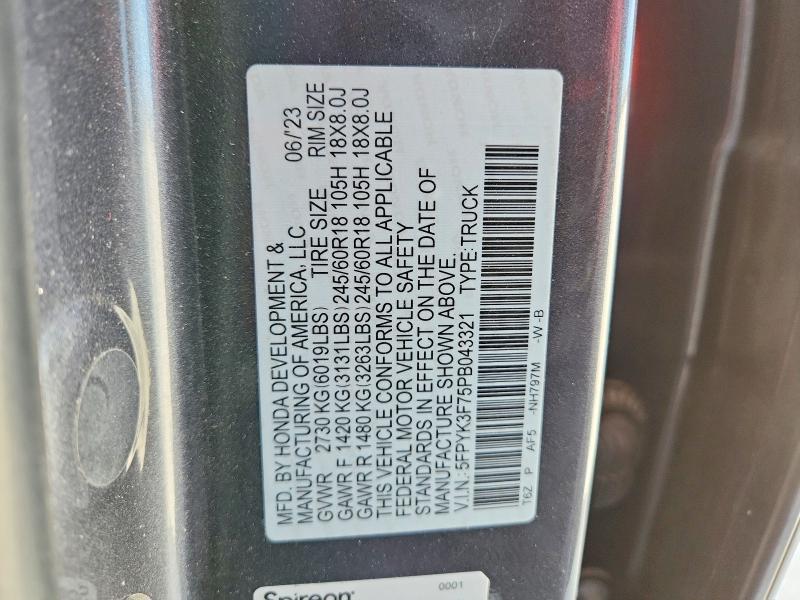 2023 Honda Ridgeline RTL-E