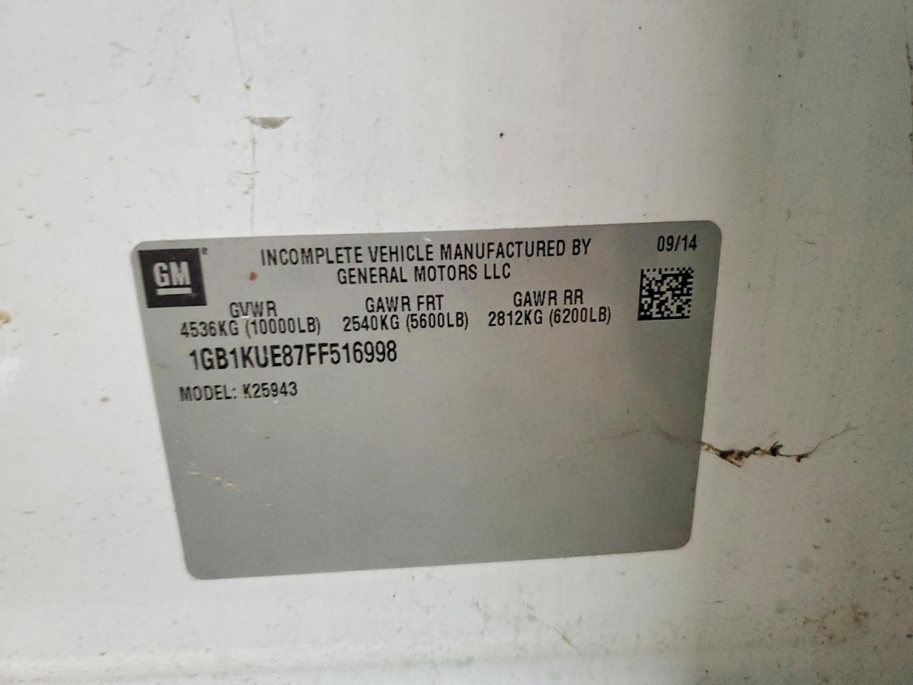 2015 Chev Rolet Silverado 2500HD Utility / Service Truck