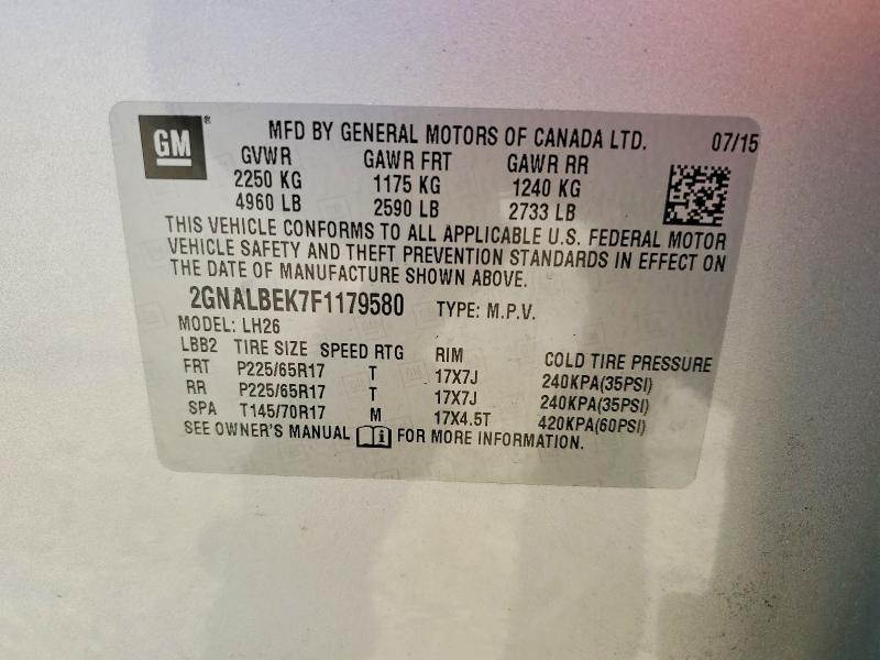 2015 Chevrolet Equinox lt