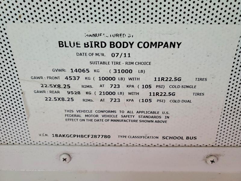 2012 Bluebird Vision-School Bus