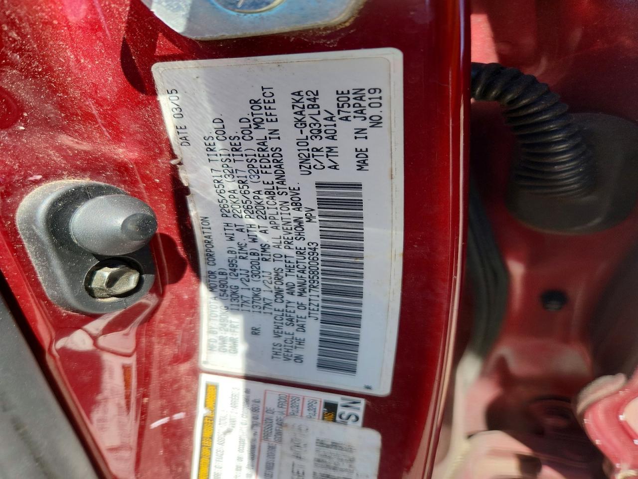 2005 Toyota 4runner Limited