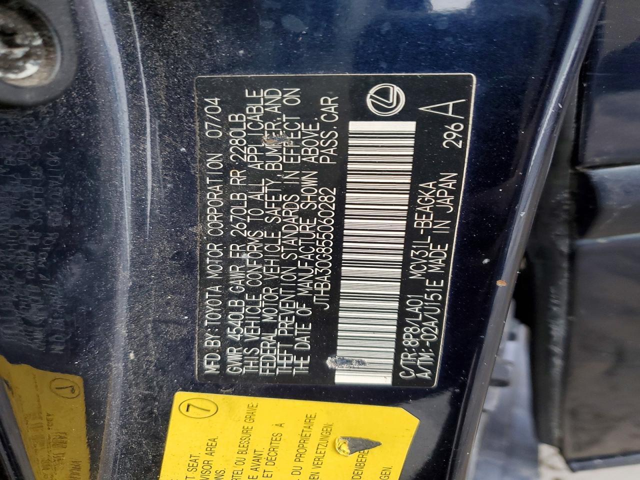 2005 Lexus Es 330 Base