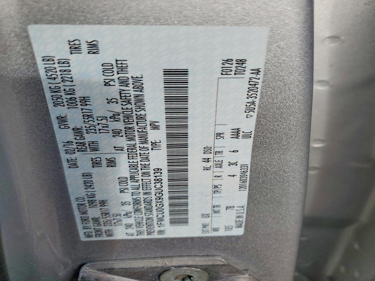 2016 Ford Escape se