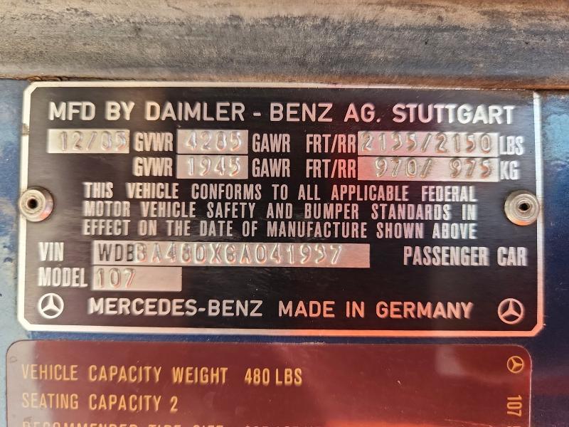 1986 Mercedes-Benz 560 sl