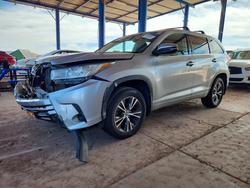 Salvage cars for sale from Copart Phoenix, AZ: 2018 Toyota Highlander le