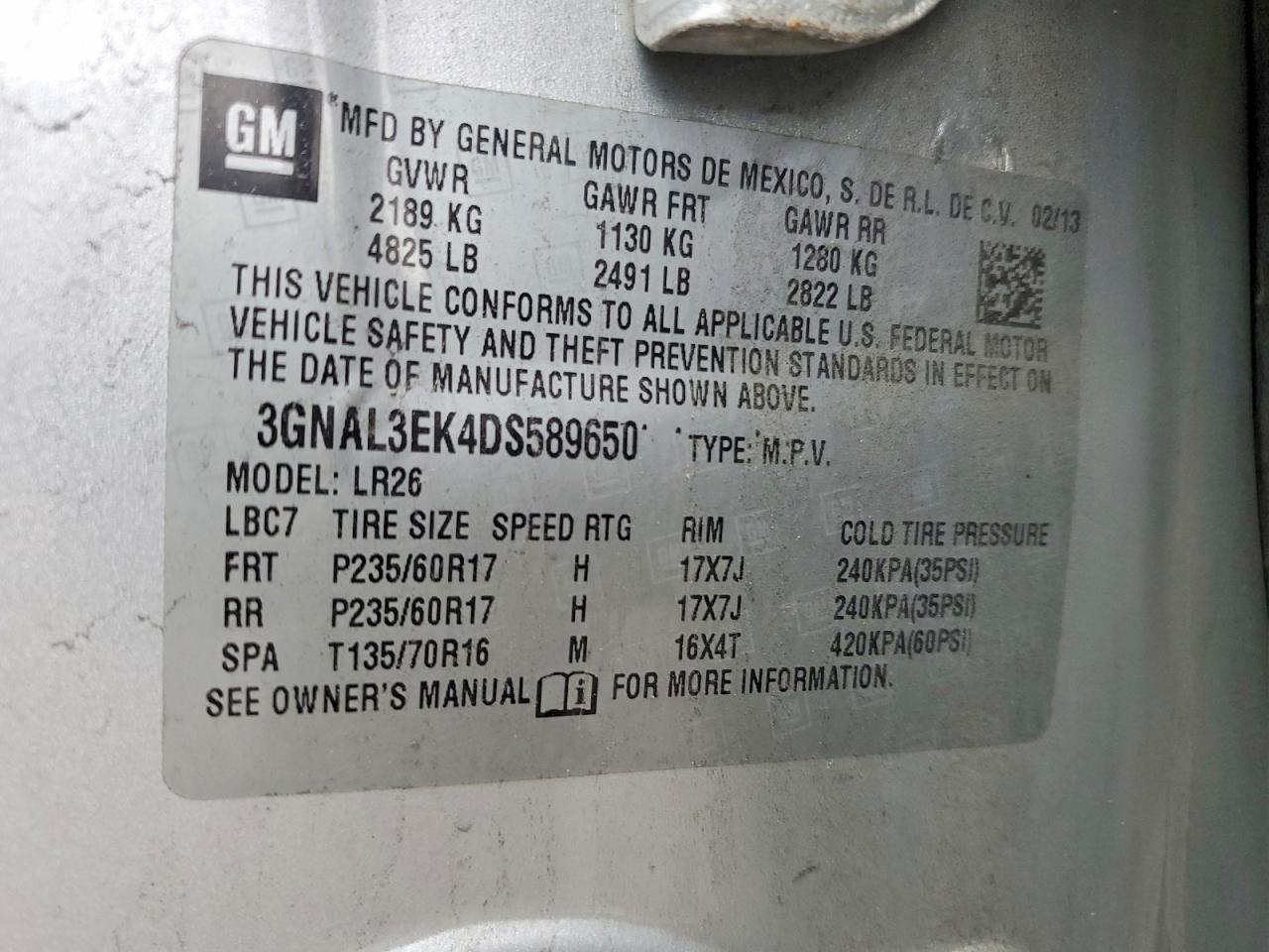 2013 Chevrolet Captiva lt