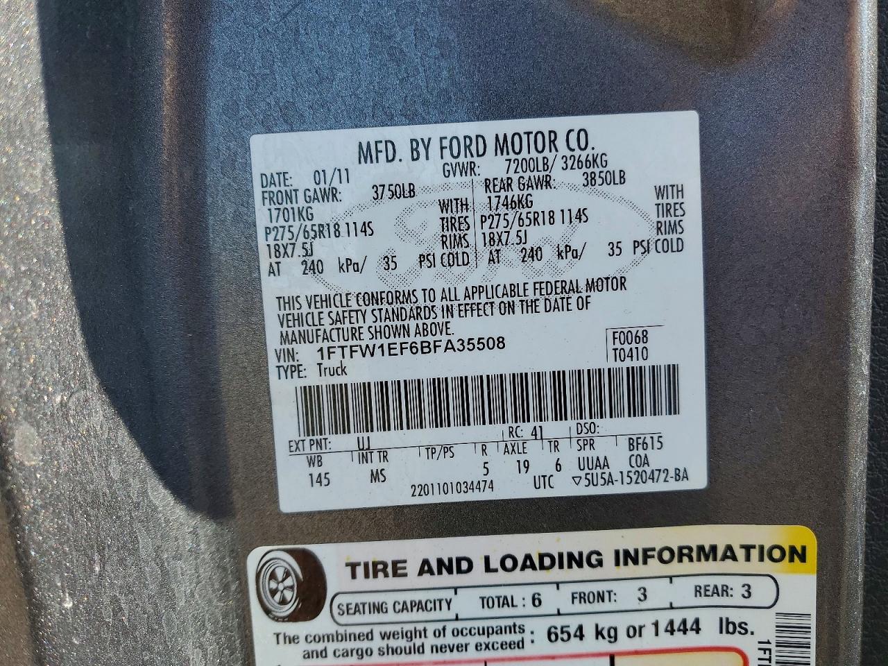 2011 Ford F150 Supercrew