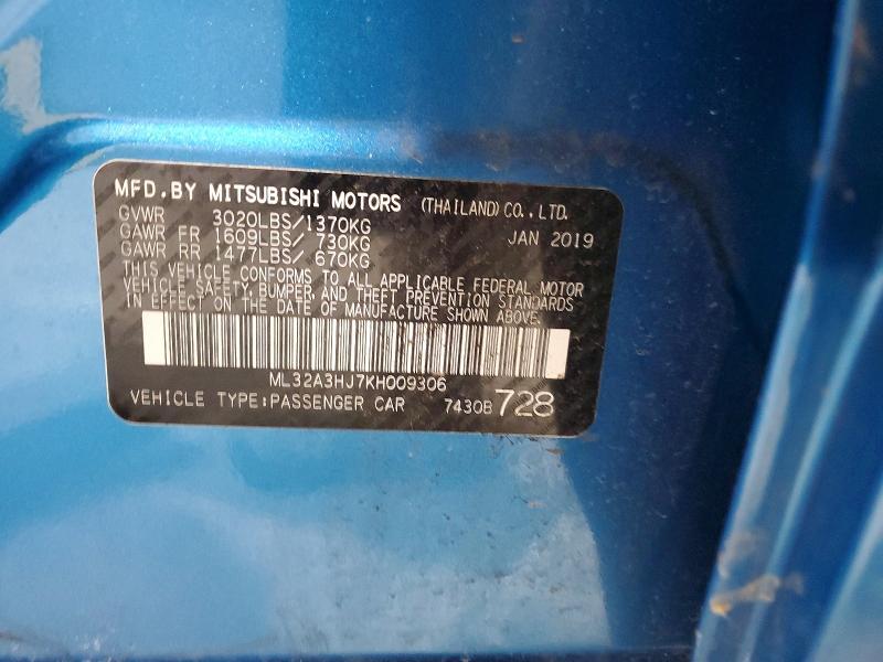 2019 Mitsubishi Mirage es