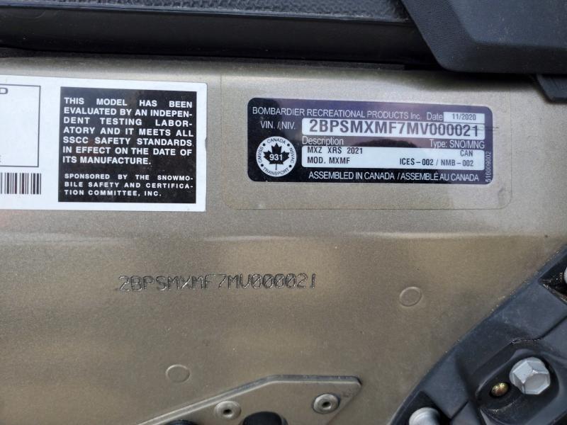 2021 Skidoo MXZ X-RS 850R E-TEC