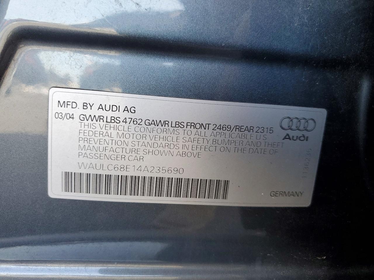 2004 Audi A4 1.8t Quattro