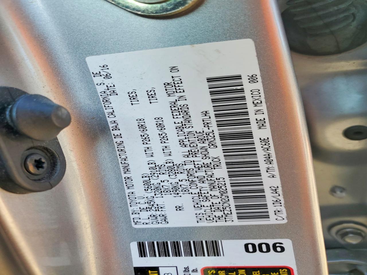 2016 Toyota Tacoma Limited