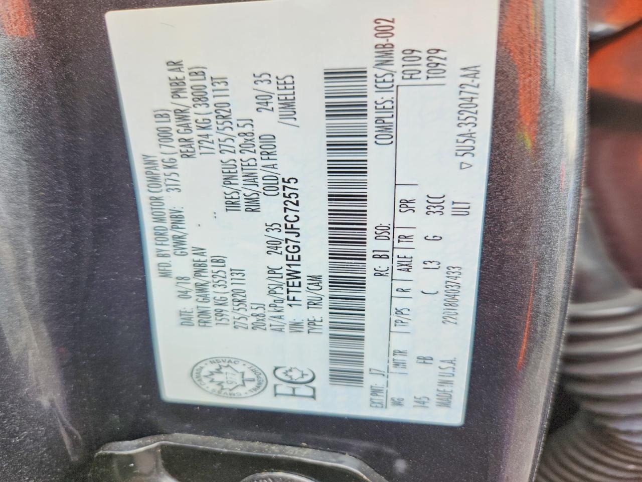 2018 Ford F150 Supercrew