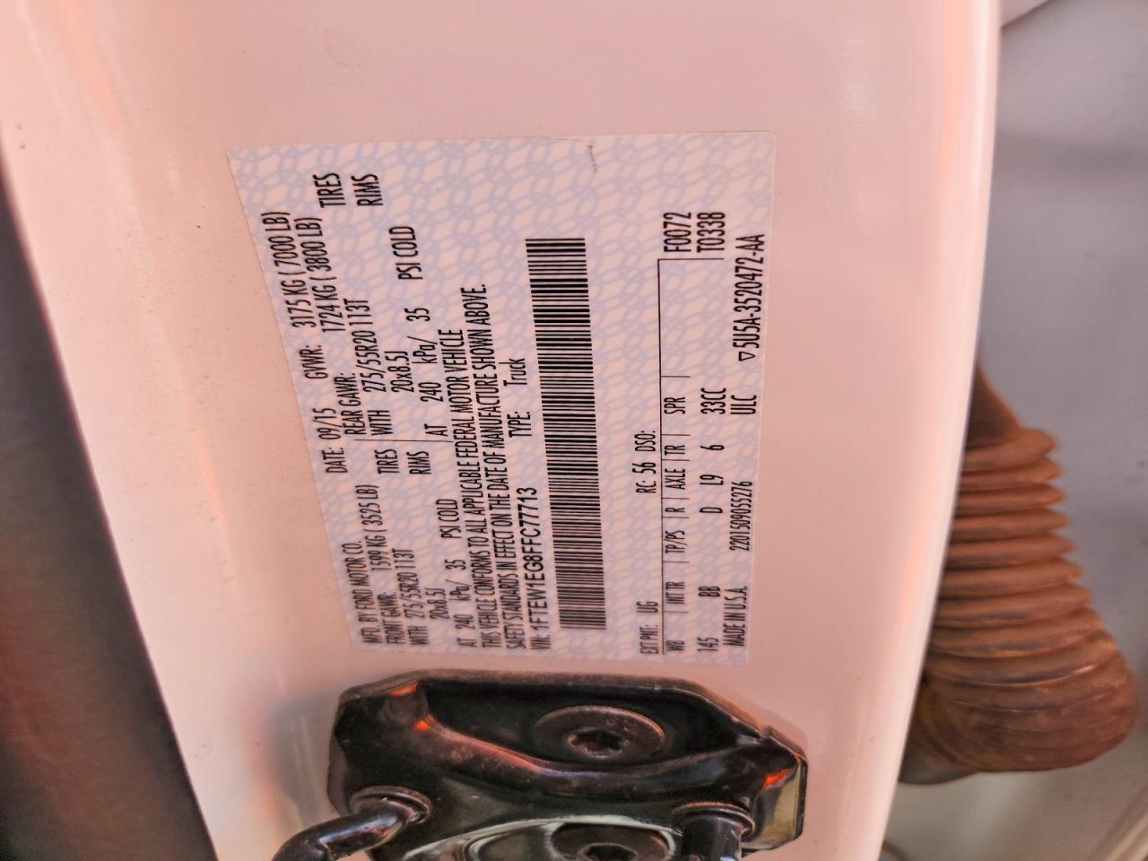 2015 Ford F150 Supercrew