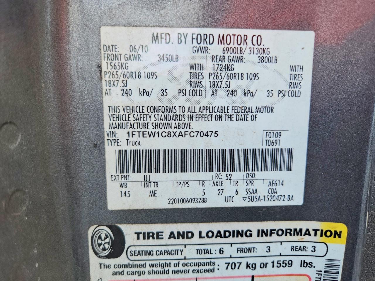 2010 Ford F150 Supercrew