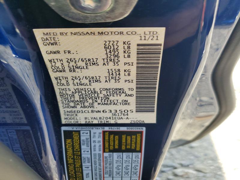 2022 Nissan Frontier SV