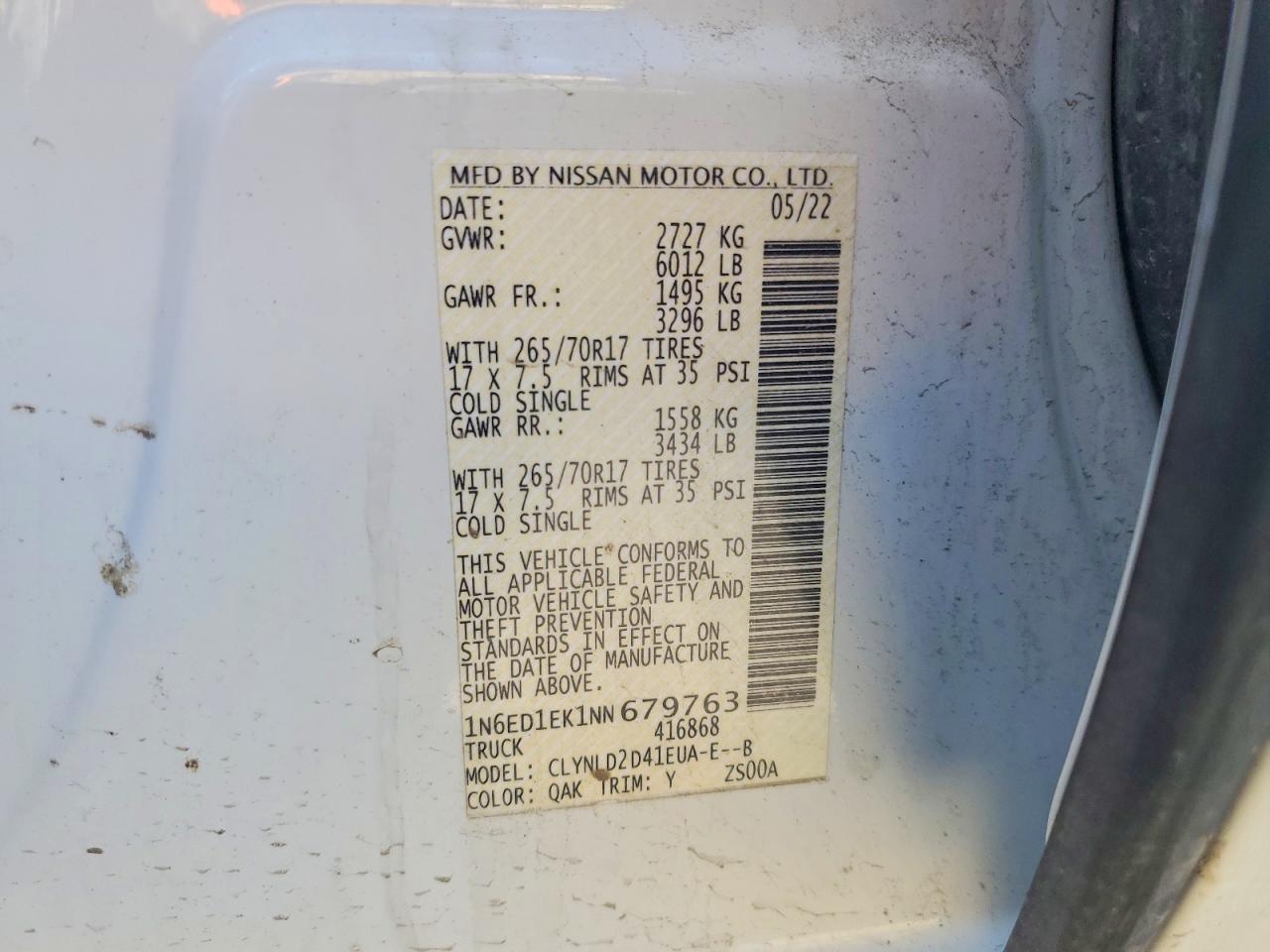 2022 Nissan Frontier PRO-4X