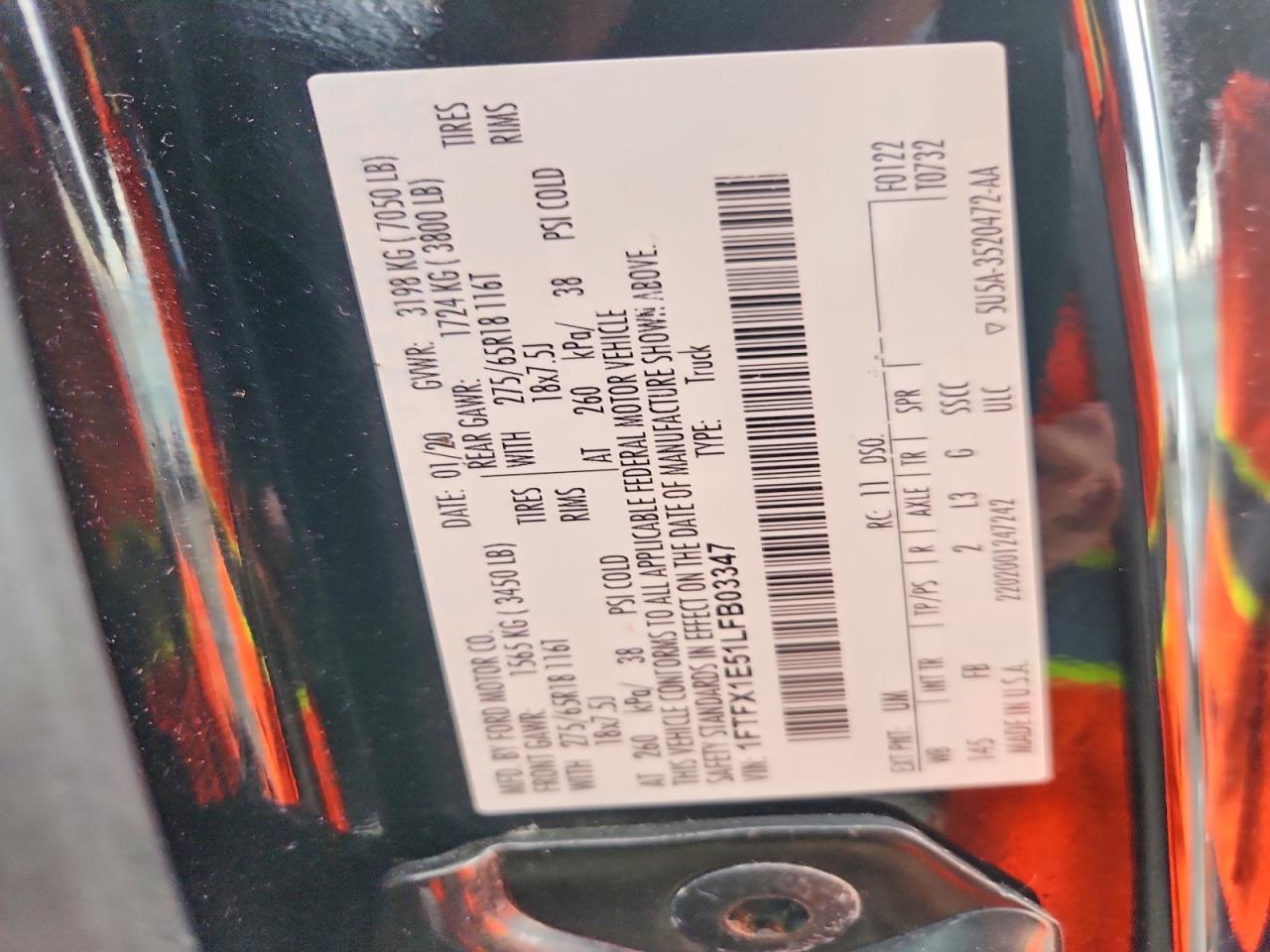 2020 Ford F150 Super Cab