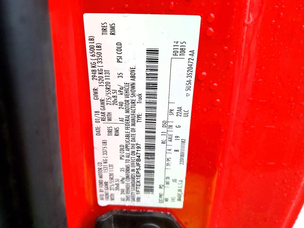 2018 Ford F150 Super Cab