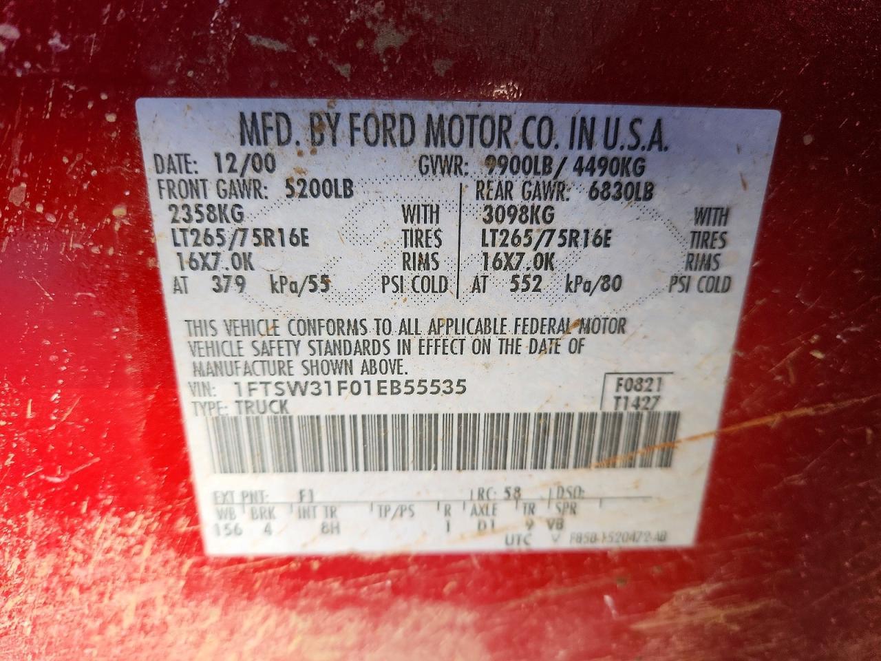 2001 Ford F350 SRW Super Duty