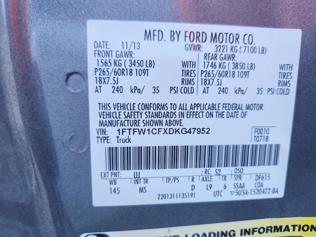 2013 Ford F150 Supercrew