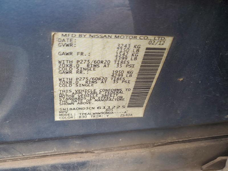 2012 Nissan Armada sv