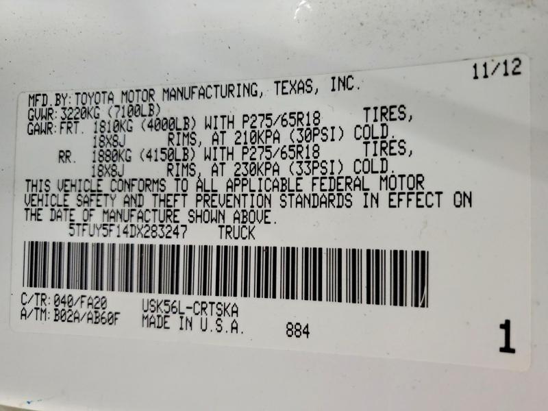2013 Toyota Tundra Grade