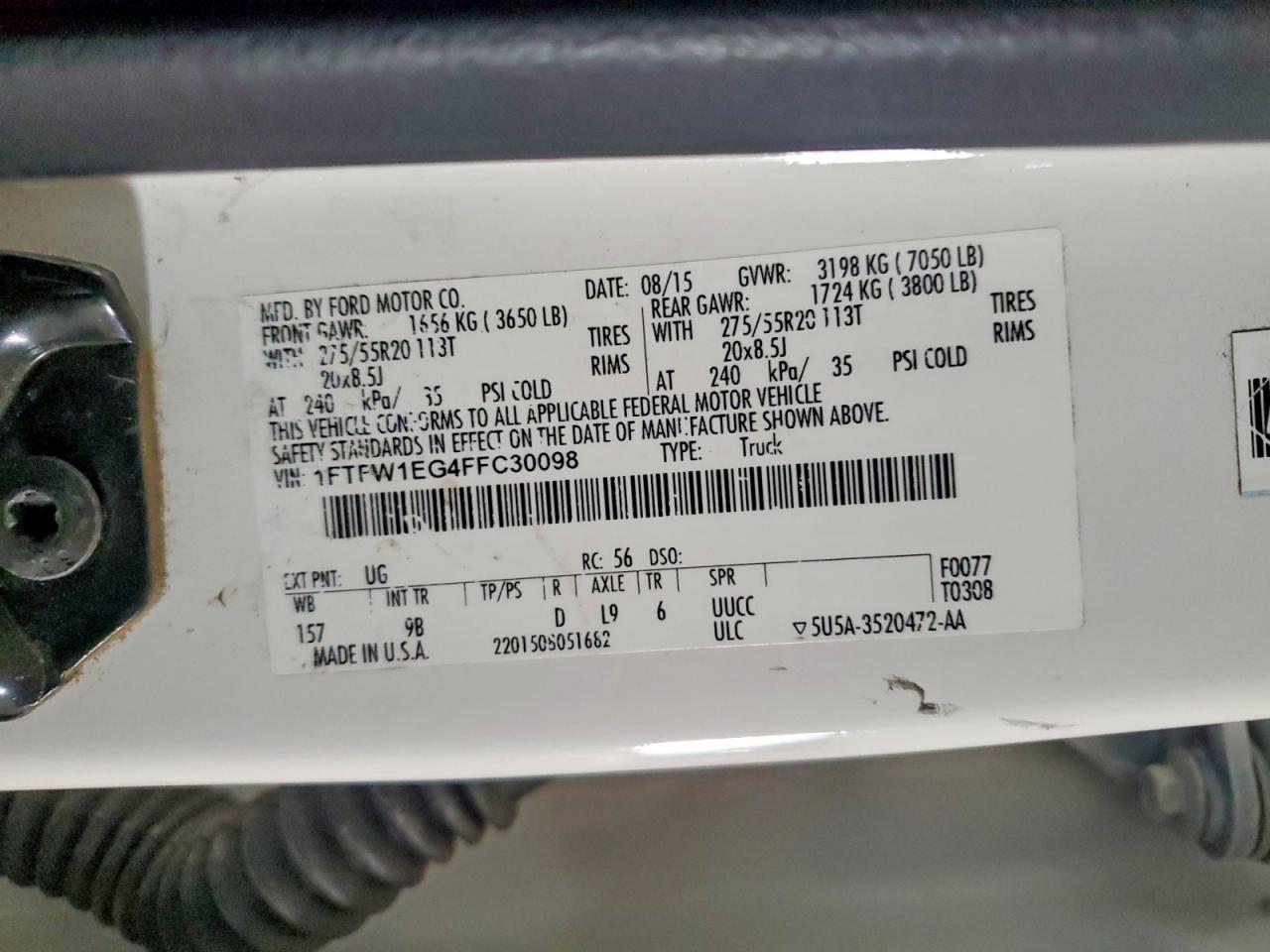 2015 Ford F150 Supercrew