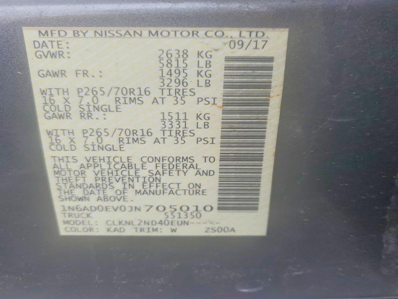 2018 Nissan Frontier SV