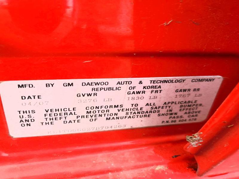 2007 Chevrolet Aveo Base