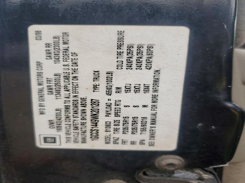 1998 Chevrolet S Truck S10