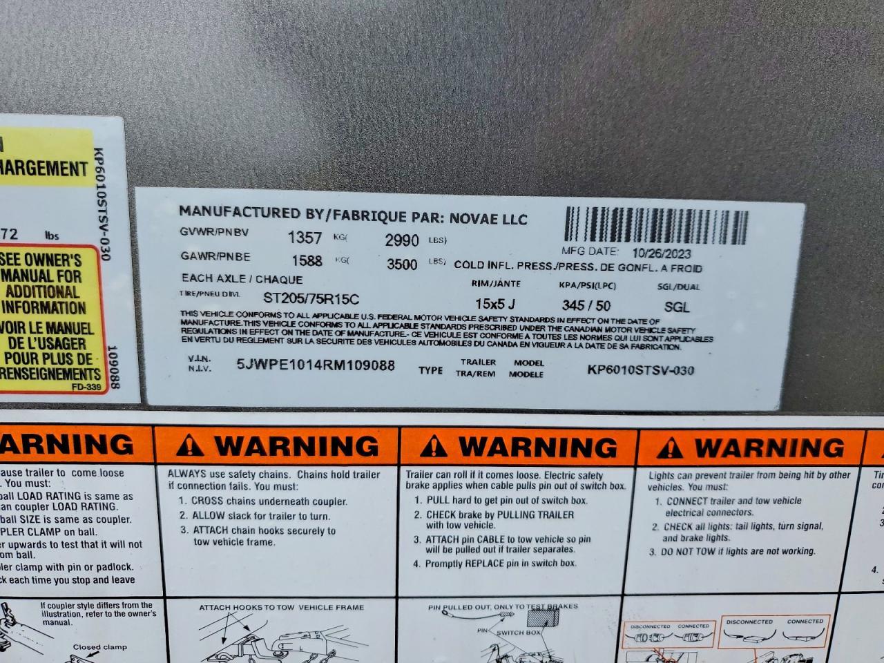 2024 Pace American KP6010STSV-030 Enclosed Cargo Trailer