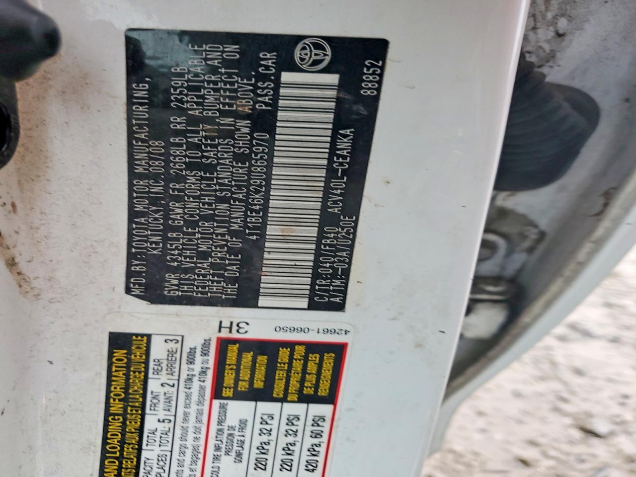 2009 Toyota Camry le