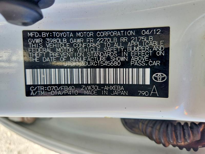 2012 Toyota Prius two