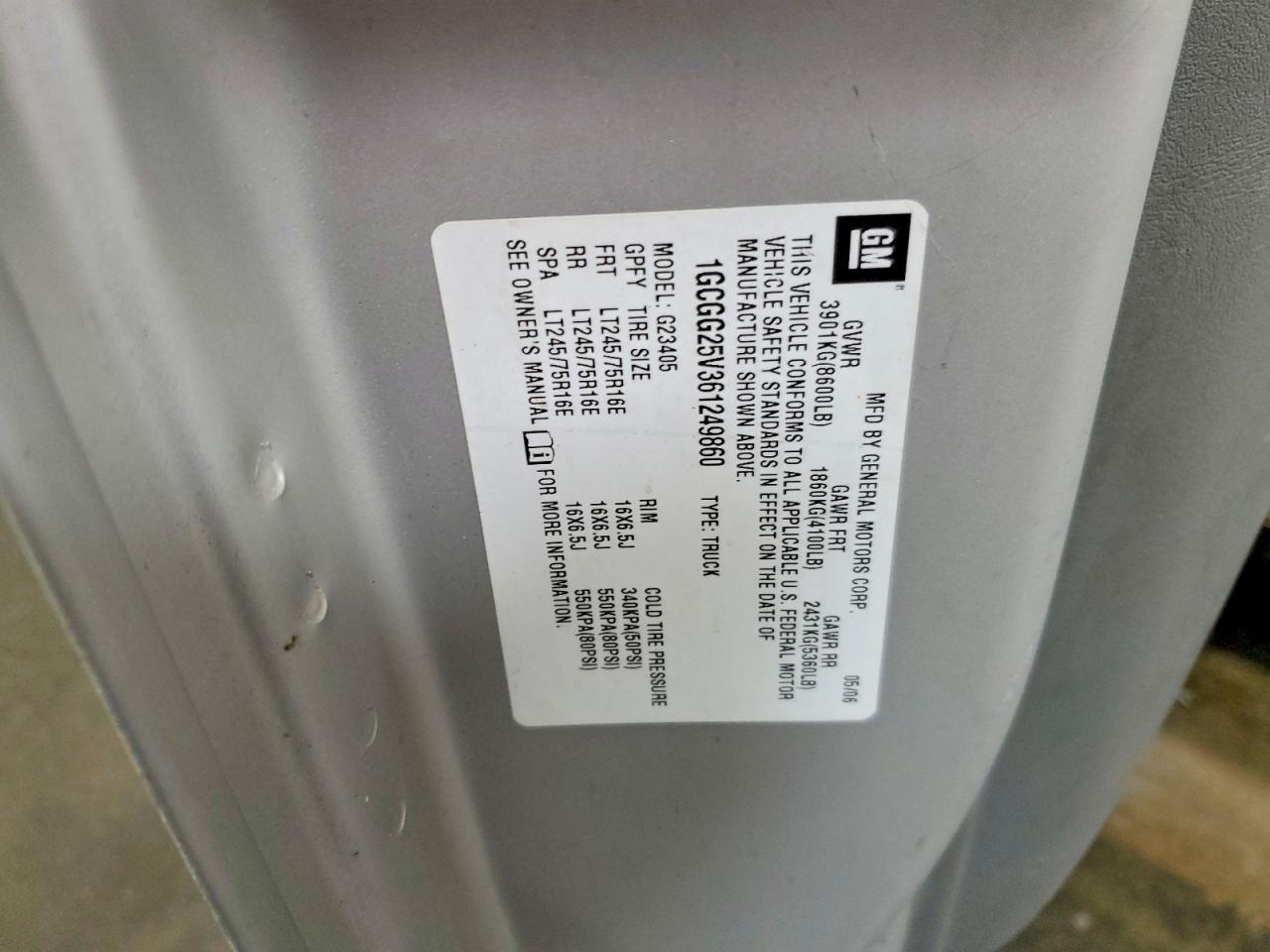2006 Chev Express G2500
