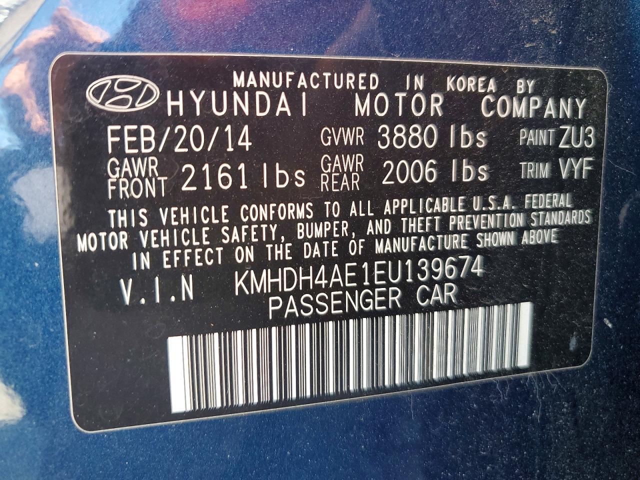 2014 Hyundai Elantra se