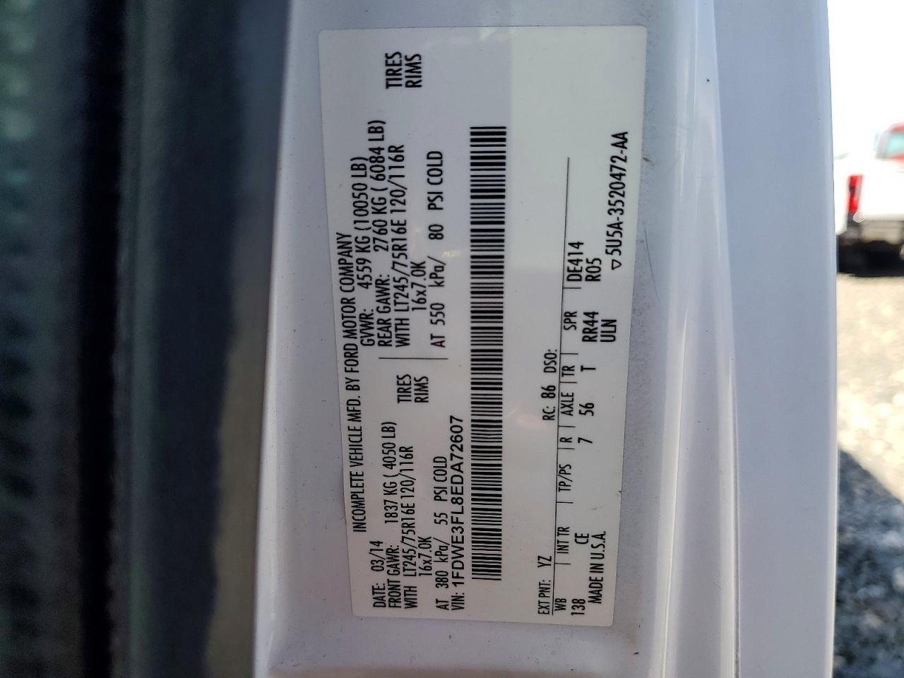 2014 Ford E350 Utility / Service Truck