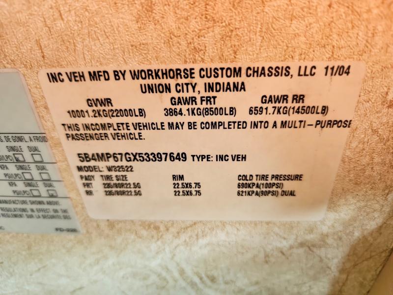 2005 Workhorse Custom Chassis Kountry Star RV