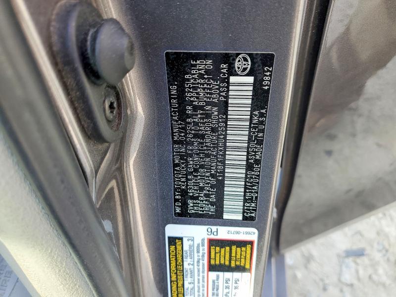 2017 Toyota Camry le