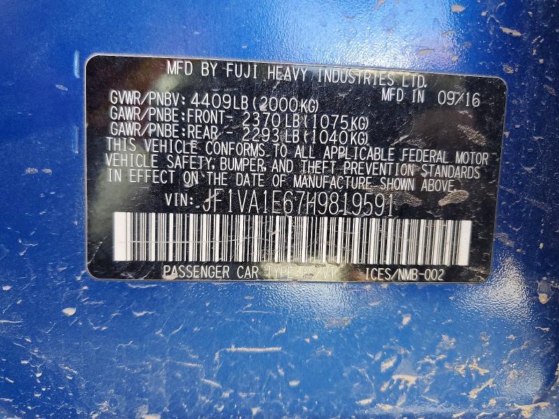 2017 Subaru Wrx Premium