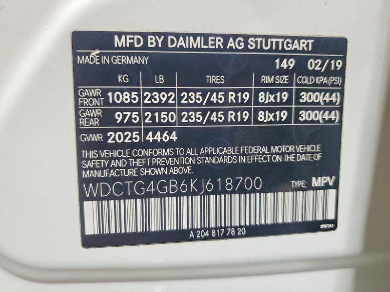 2019 Mercedes-Benz Gla 250 4matic