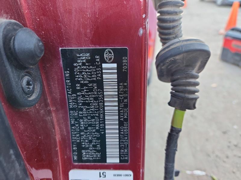 2019 Toyota Camry le