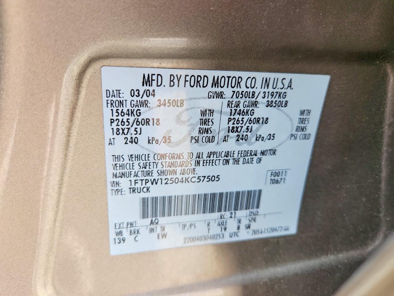 2004 Ford F150 Supercrew