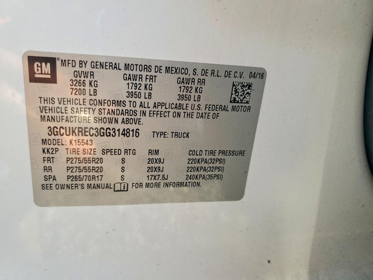 2016 Chevrolet Silverado K1500 LT